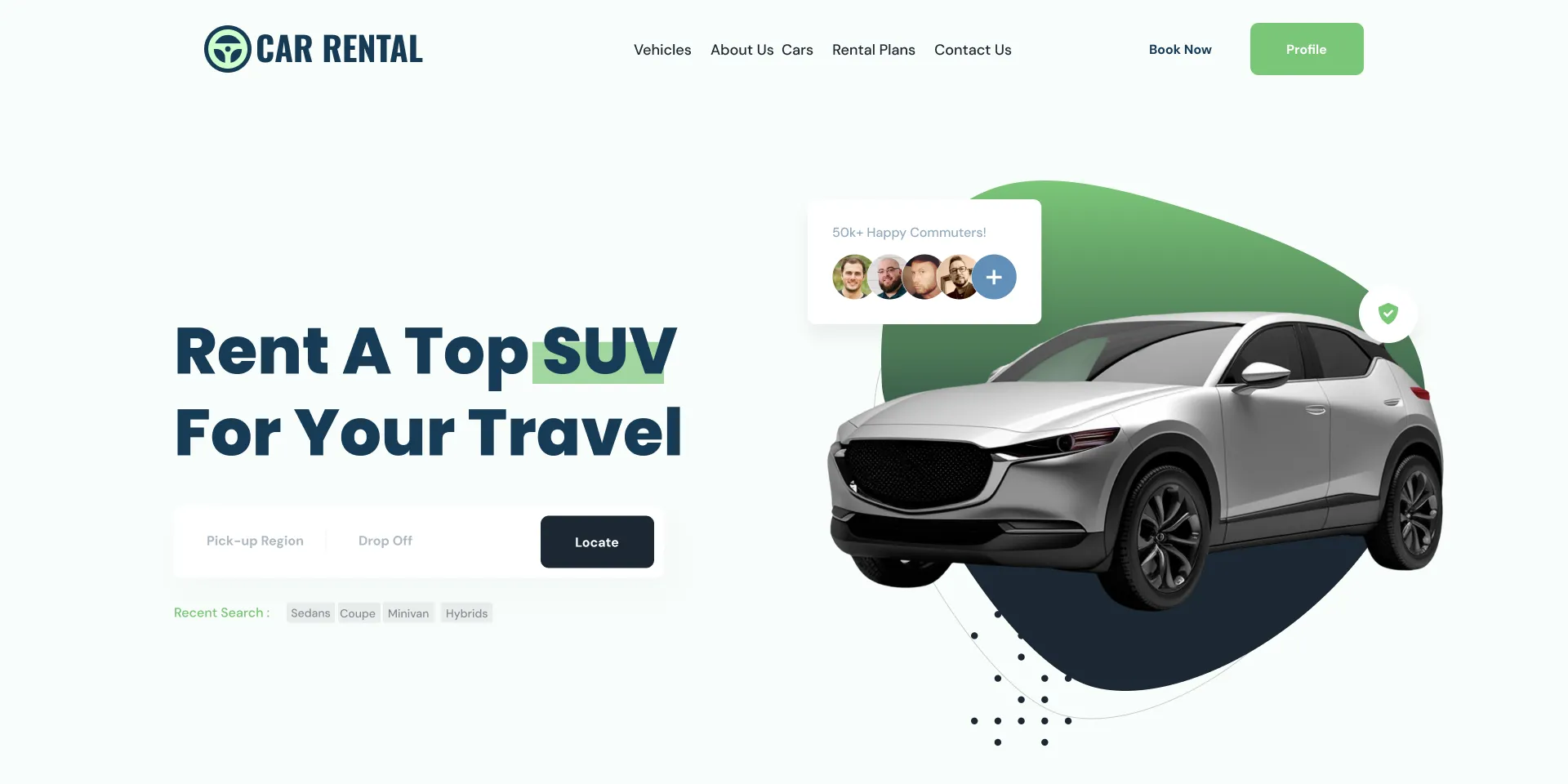 Car Rental Website UI
