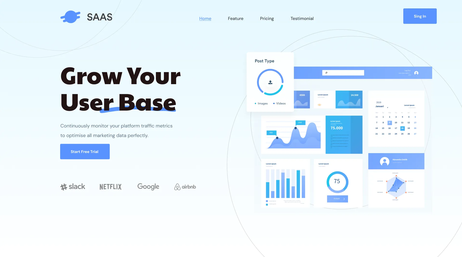 SaaS Dashboard UI
